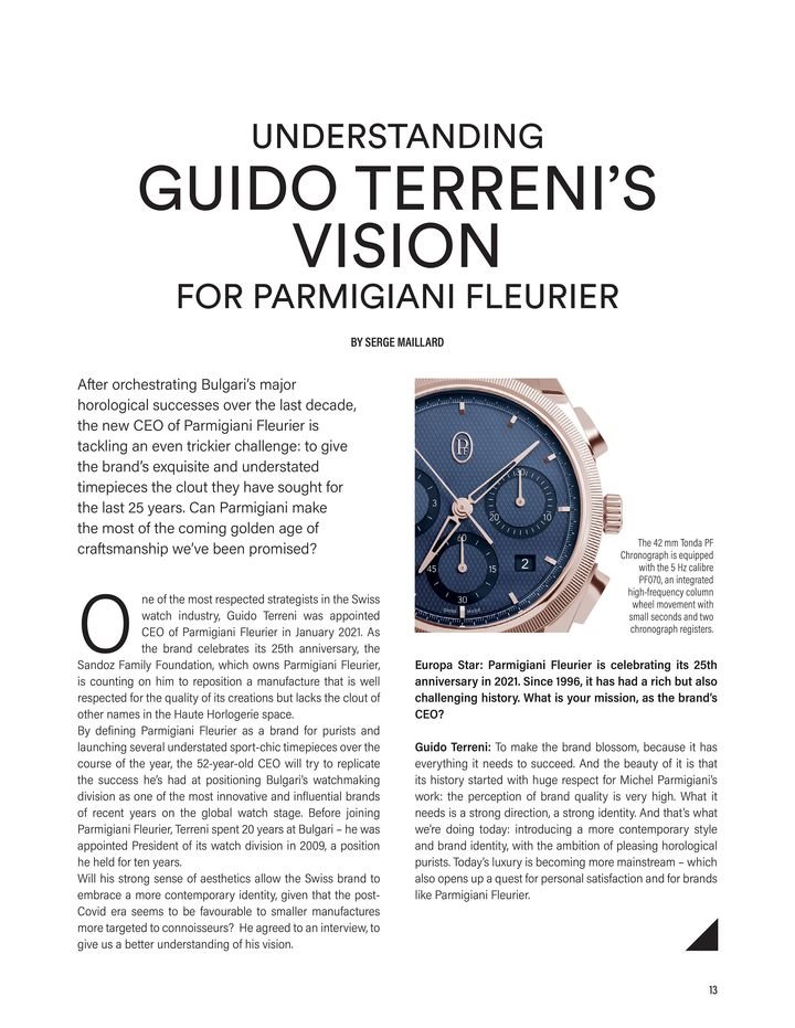 Parmigiani Fleurier: continuity confirmed