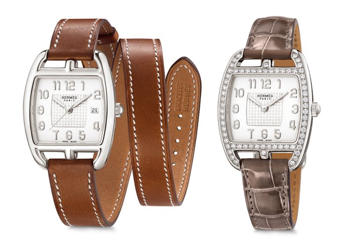 Cape Cod Tonneau GM Silver watches by Hermès