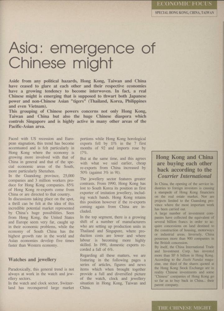 The rising power of Asian buyers in the watch industry (1992).