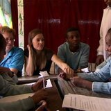 Hilary Swank in an Ethiopian School