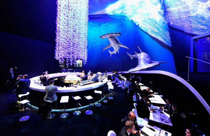 A general view at the SIHH 2014 IWC booth 