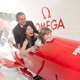 From Left to Right: Omega President Stephen Urquhart, Vanessa Mae and eleven years old Elizaveta Stakhurskaya, winner of a number of major regional musical competitions in Russia.