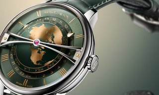 Arnold & Son presents the Globetrotter 42 Steel in Strand Blue & Greenwich Green
