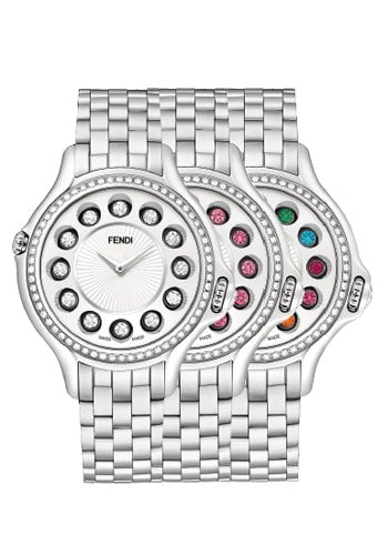Fendi Crazy Carats (F107034000B0T05) featuring a new dial to emphasize the wearer's gemstone choice.