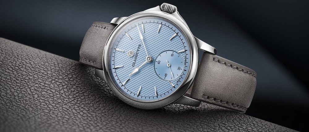 Tutima Glashütte presents the award-winning Patria with a light blue dial