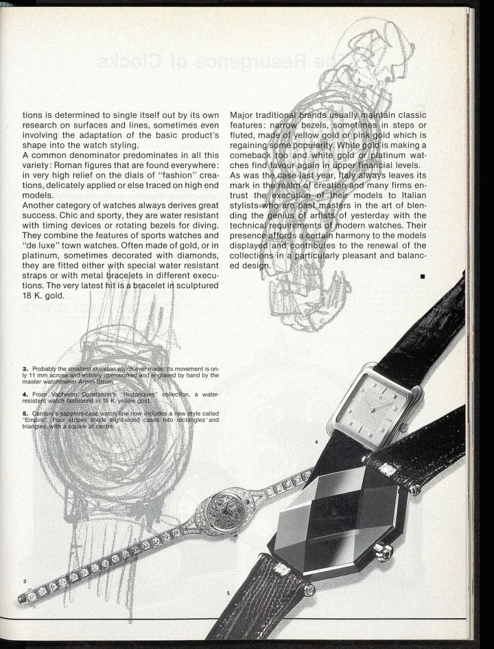 This tiny skeleton watch (n°3), the work of watchmaker Armin Strom and fitted with an 11mm movement, featured in a 1990 edition of Europa Star