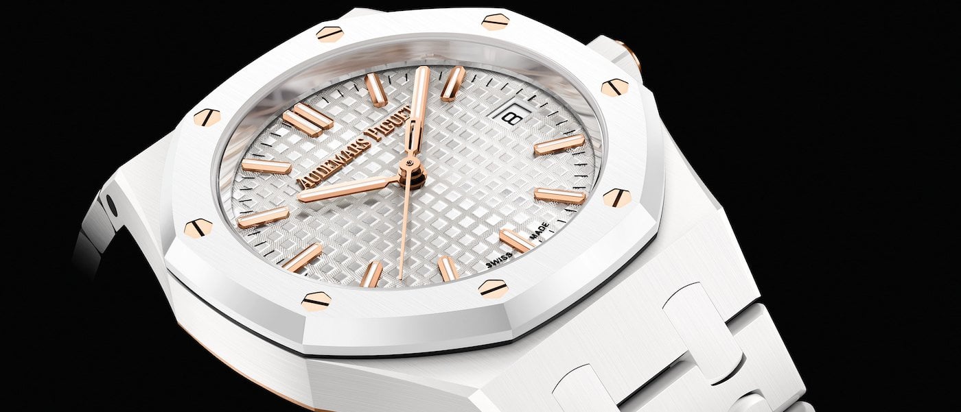 Audemars Piguet's first 34mm Royal Oak Selfwinding in white ceramic 