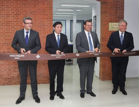 The dignitaries at the opening of the Patek Philippe Institute in Shanghai