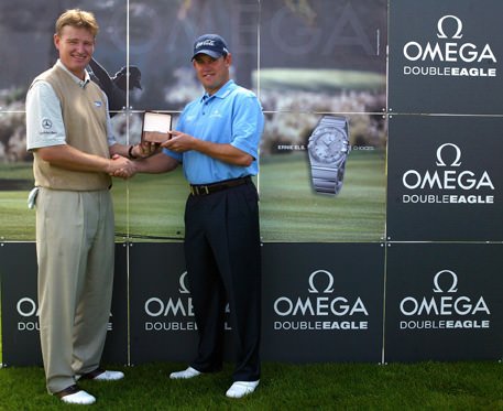 Ernie Els presents first Omega Double Eagle Trophy