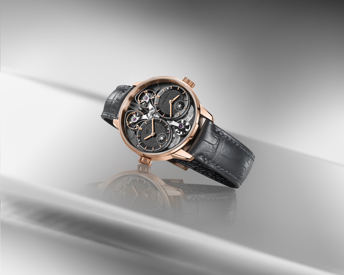 Armin Strom's elegant new Dual Time GMT Resonance Rose Gold