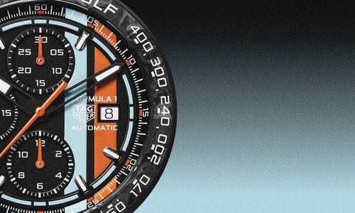 TAG Heuer Formula 1 - racing in blue and orange 