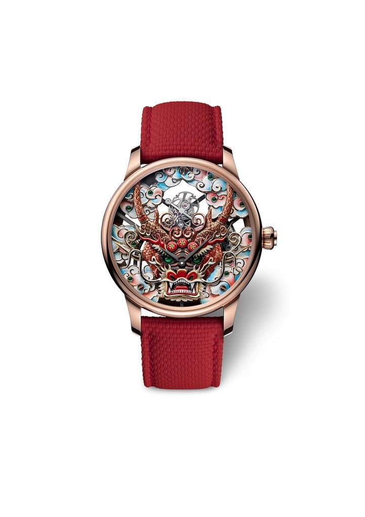 Jaquet Droz presents one-of-a-kind Dragon Mask Tourbillon in Red Gold