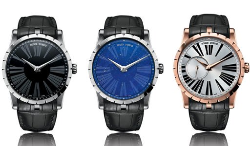 Models in the new 42mm Excalibur collection by Roger Dubuis