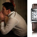 Jonathan Rhys-Meyers wearing a Reverso Classique on set. 