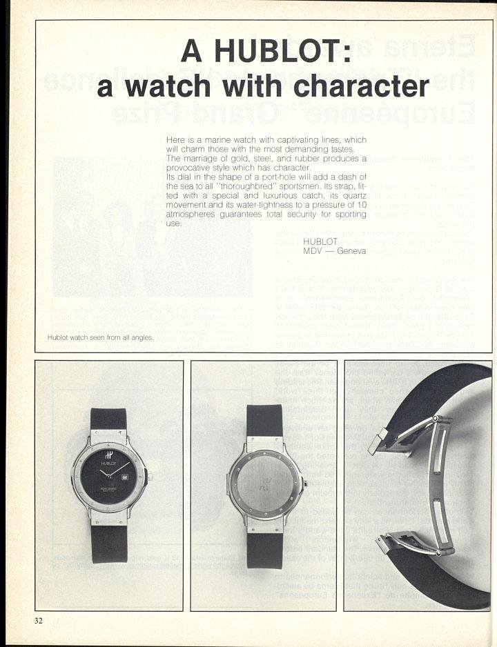 The marriage of gold, steel and rubber: the birth of the Hublot watch in 1980