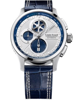 Louis Erard La Karree Blue Chronograph 77502aa05 - Pre-Owned Mens