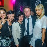 Guests with Emmanuel Perrotin at the Richard Mille event
