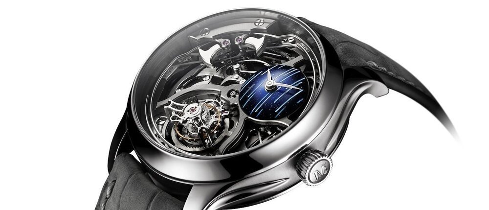 H. Moser & Cie. Endeavour Minute Repeater Cylindrical Tourbillon Skeleton Cosmic Rain