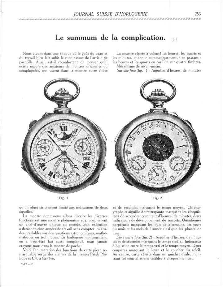 The “Graves”, not yet known by that name, was featured in the Journal Suisse d'Horlogerie in 1932.