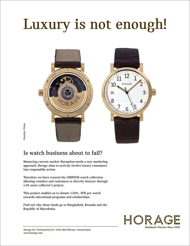 An advertisement for Horage, published by Europa Star in 2009