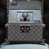 A watch on display in the new Louis Vuitton watch and jewellery store on Place Vendôme, Paris