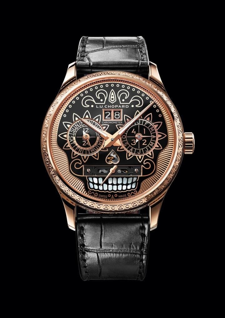 In 2018, Chopard introduced this unique piece for the SIAR, the L.U.C Perpetual T Spirit of ‘La Santa Muerte'. It sold in just six minutes.