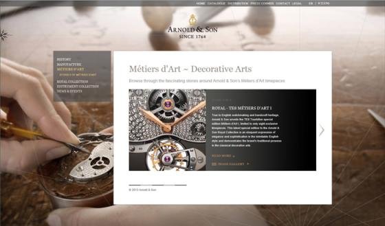 New Arnold & Son Website Chapter Métiers d'Art - Decorative Arts Goes Live