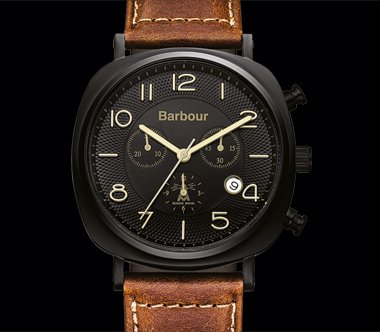 Barbour / Jarrow/クォーツ腕時計/アナログ/レザー/BLK/BLK/BB026GNBK NEWCOMER - BARBOUR: From the waxed jacket to the ()