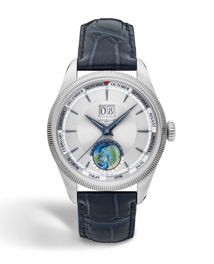 The visual focal point of these timepieces is their hand-painted, three-dimensional, rotating globe featuring the Northern Hemisphere and a Day & Night indication. The globe also indicates the Greenwich Mean Time line with an orange line and a 24-hour scale. A Swiss artisan spends four hours meticulously hand-painting the underside of each globe, which is crafted from sapphire crystal. The globes in these two new models represent the Northern Hemisphere, while the Southern Hemisphere is available on request. 