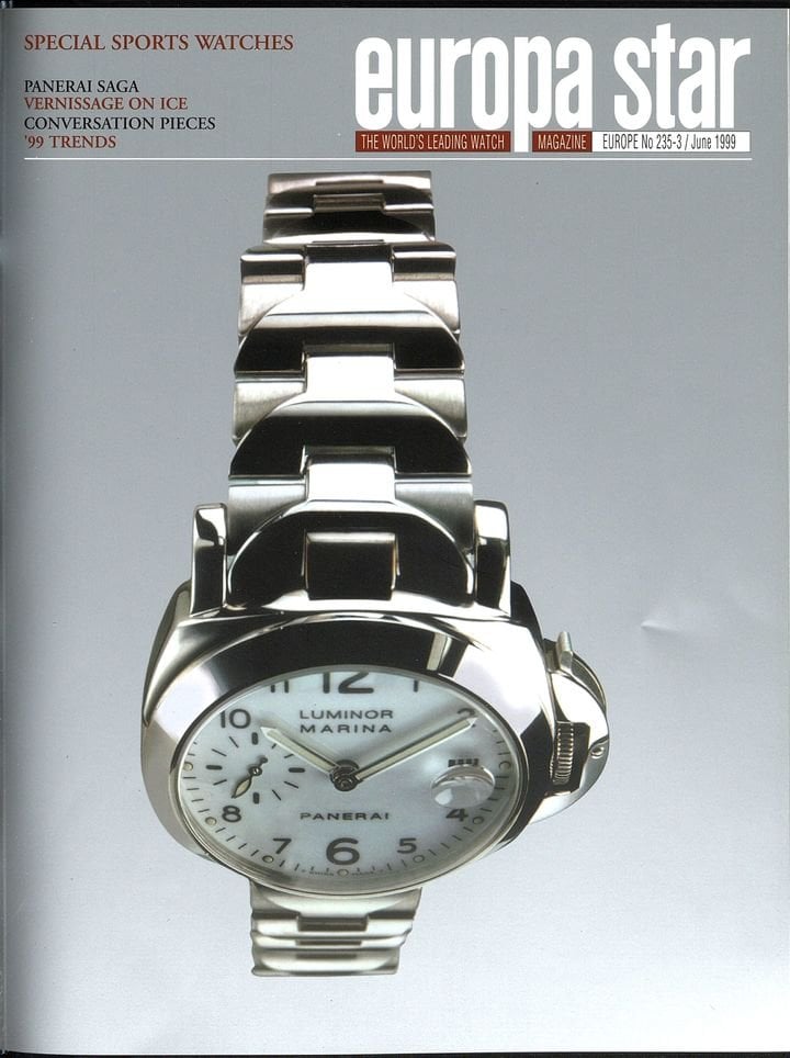 Panerai en couverture d'Europa Star en 1999