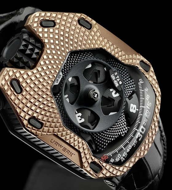 Urwerk's latest model is raging gold