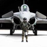 A rafale pilot wearing a BR 03 by Bell & Ross