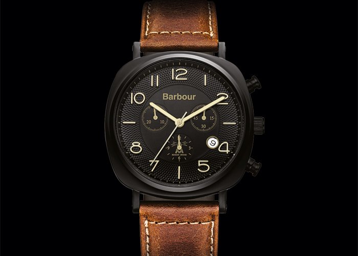 Barbour Gents chronograph with tan Italian leather (BB019BKTN)