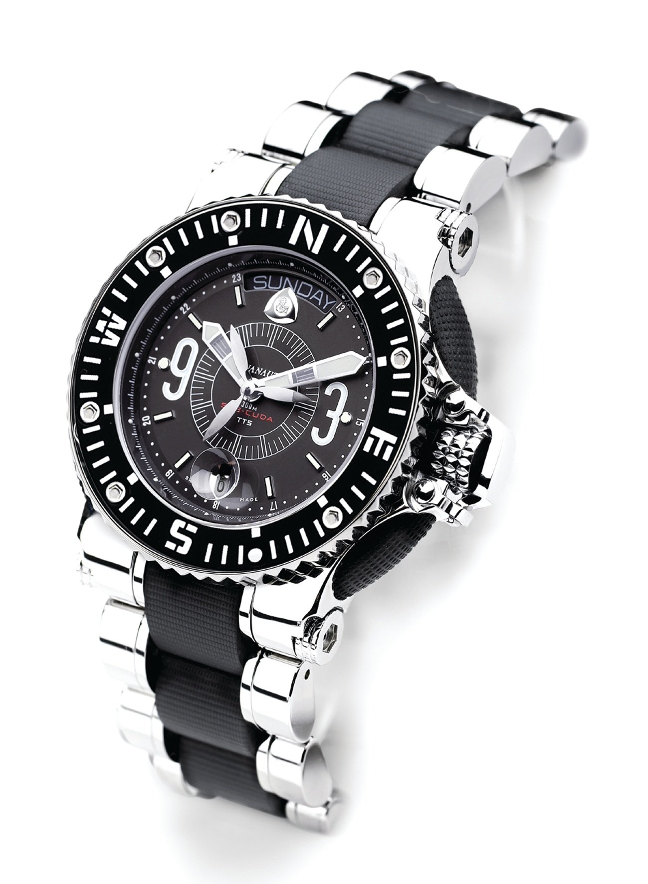 Exc+3] AQUANAUTUC Chronodive King Cuda KCH1111 TTS 300m