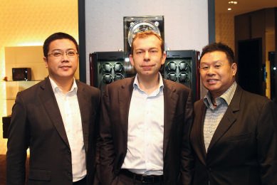 Christian Zorweg, Tempo Luxe managing director Jimmie Tay and Sales Manager Max Goh
