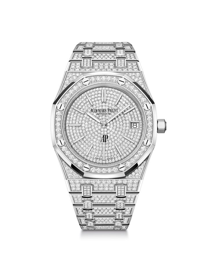 Audemars Piguet presents two new gem-set Royal Oak “Jumbo” Extra-Thin 