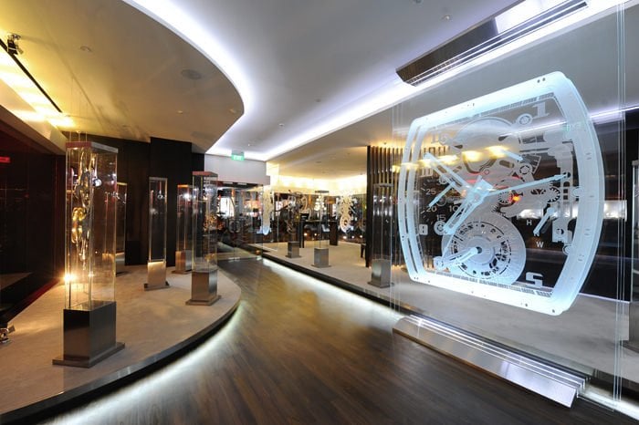 The Richard Mille Singapore boutique at the Grand Hyatt hotel