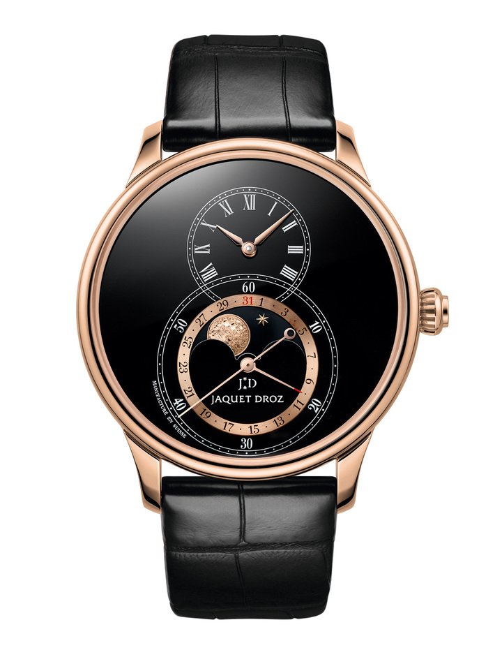 JAQUET DROZ GRANDE SECONDE MOON BLACK ENAMEL