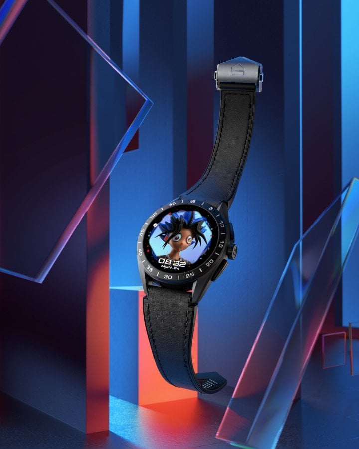 The latest update in the TAG Heuer Connected Calibre E4 smartwatch has an added Lens viewer for wearers to display their NFT artworks on their wrists. 