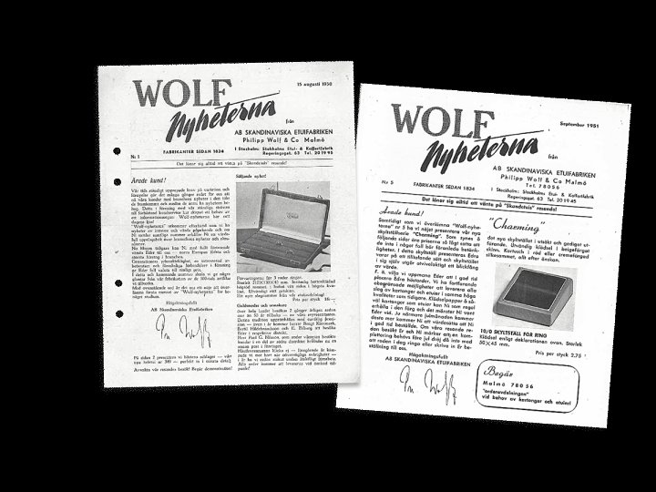 Wolf promotional catalogues in Swedish, dating from 1950. 
