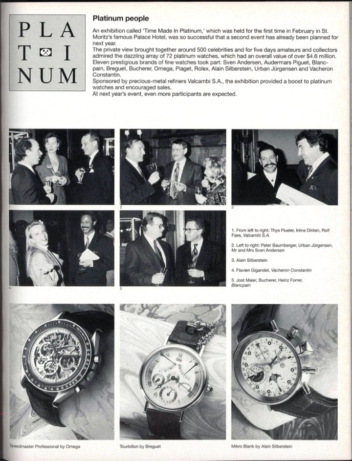 Peter Baumberger in 1994 (featured in picture n°2). The watchmaker had a passion for sharing his know-how with other promising talents.
