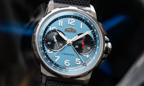 Angelus introduces the Chronodate Titanium Storm Blue Edition