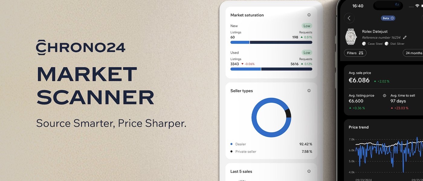 Chrono24 launches Market Scanner: direct access to marketplace data for professional dealers