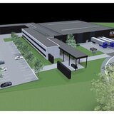 A 3D rendering of the future Ice-Watch European warehouse and distribution centre in Bastogne 