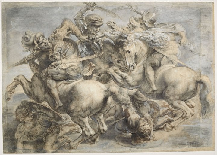 La lutte pour l'étendard de la Bataille d'Anghiari, by Pierre Paul Rubens