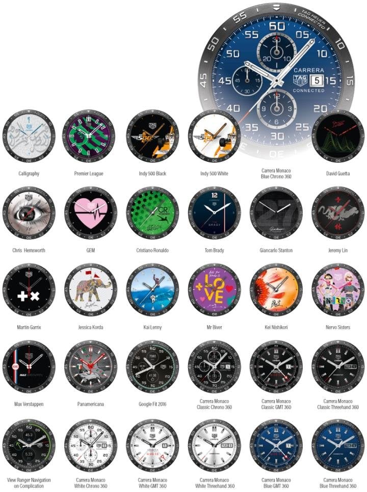 Smartwatch faces - All the (official) dials of the TAG Heuer connected