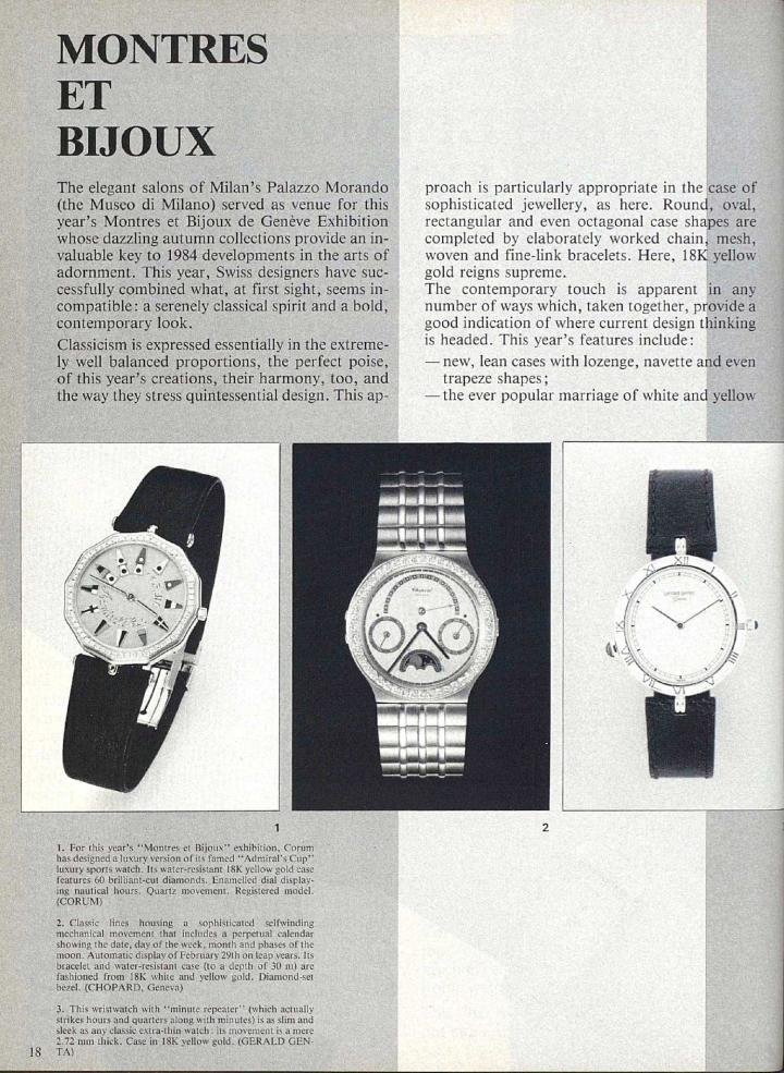 The famous Admiral's Cup watch from Corum, a very creative brand during the 1980s.