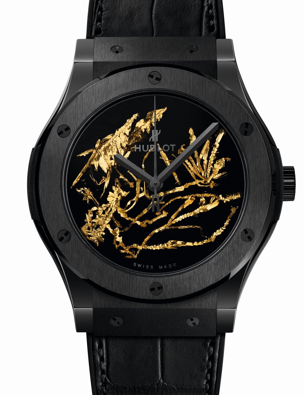 hublot classic fusion ceramic gold crystal price