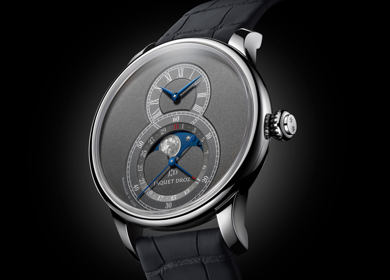 The Jaquet Droz Grande Seconde Moon gets a new Anthracite Edition