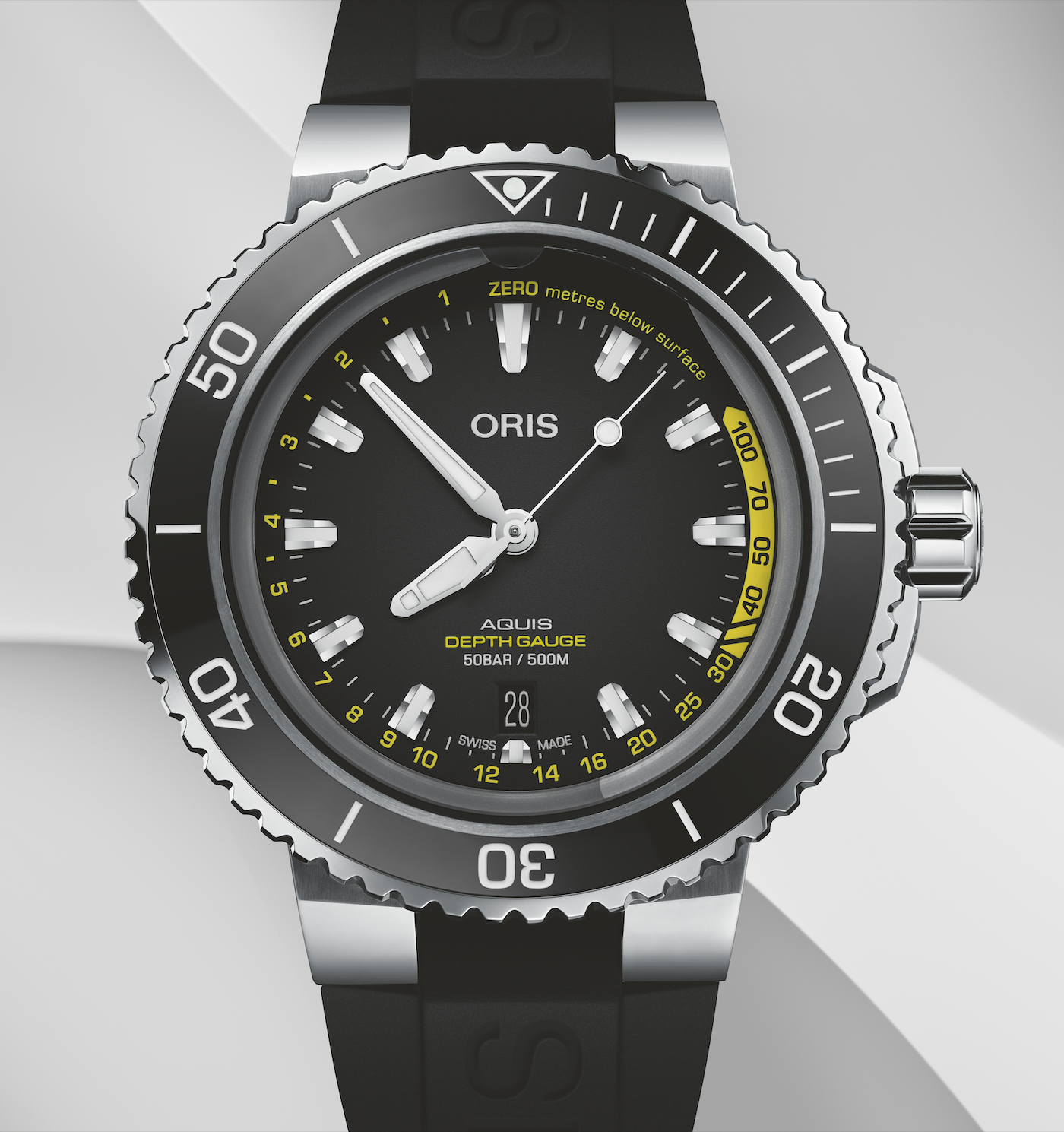 oris depth gauge yellow